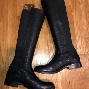 Frye Molly Gore Tall Black Riding Boots 6.5 B